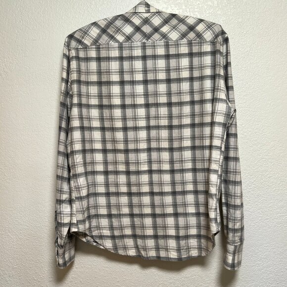 Billy Reid Gray Plaid Casual Button Down Shirt - Picture 10 of 10